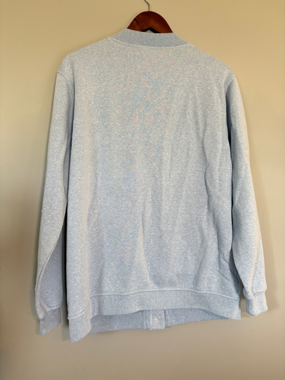 Blair Light Blue Snap-Front Sweatshirt Jacket - Picture 2 of 3